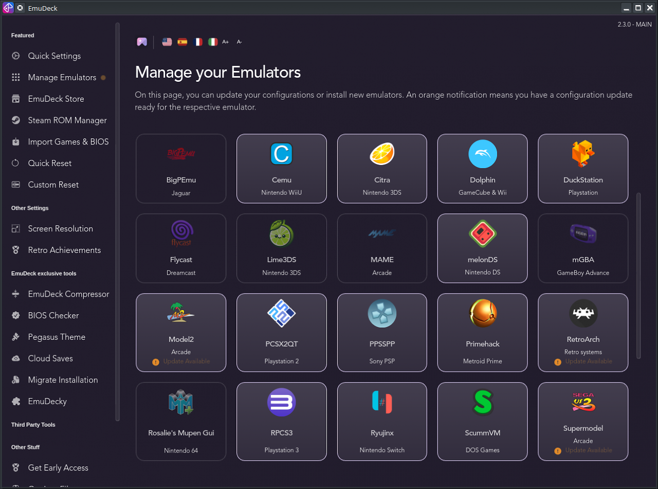 [27/09/2024] EmuDeck 2.3 mit neuer Benutzeroberfläche (