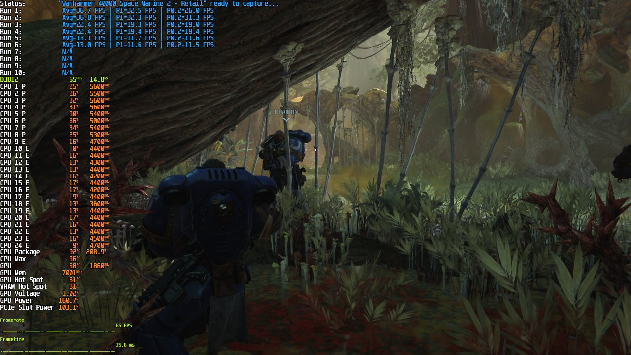 [02/09/2024] Warhammer 40.000 Space Marine 2 - Geforce RTX 2060 DRS DLSS 60 Fps Target