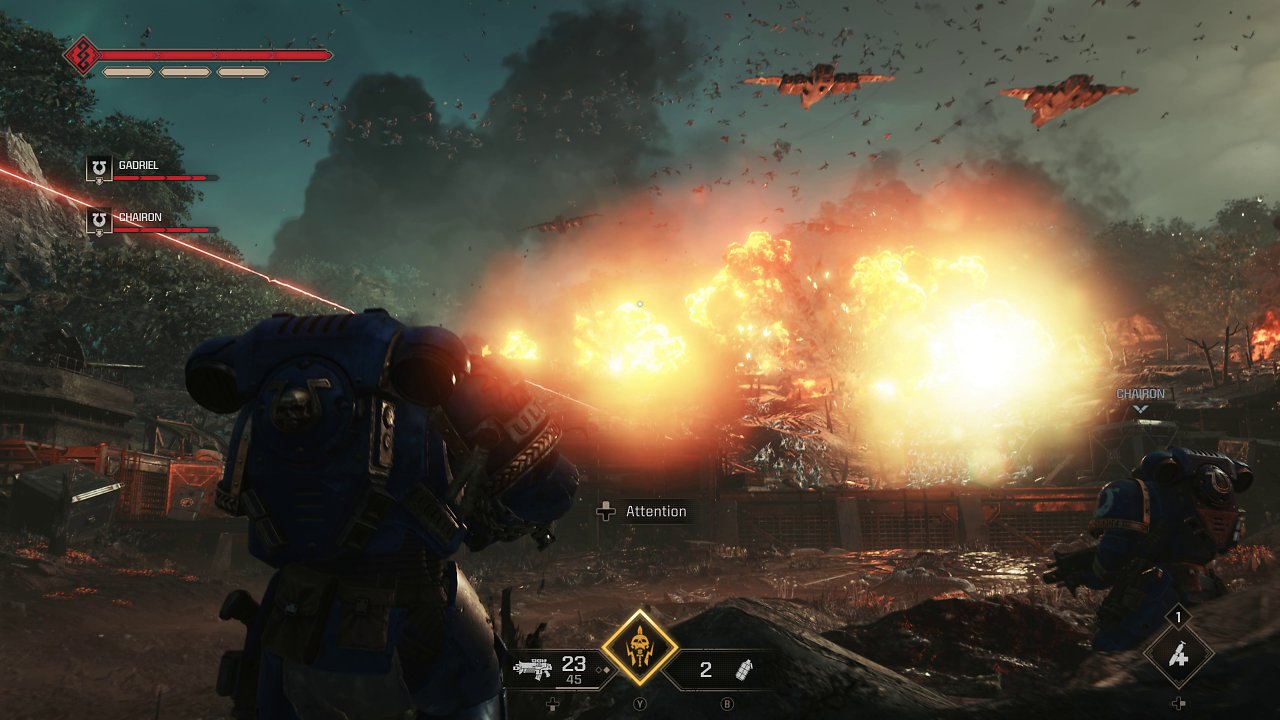 [04/09/2024] Geht es vielleicht auch eine Nummer kleiner? Nicht in W40K. Alles ist maximal gigantisch: die Gebäude, die Space Marines, die Gegnerhorden, die Waffen, die Brutalität, die Vernichtung!
