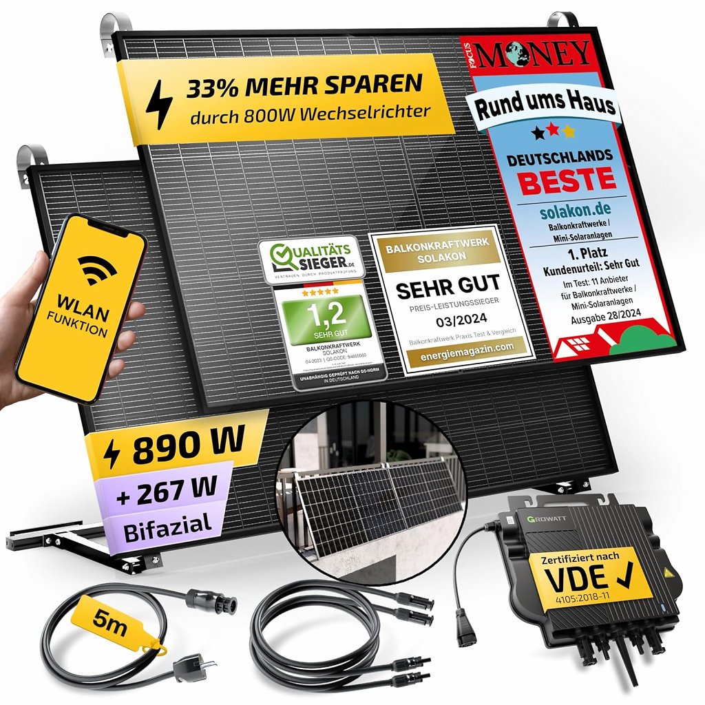 Im Zuge der Amazon Prime Deal Days gibt es Amazons meitgekauftes Balkonkraftwerk mit bifazialen Modulen zum bisherigen Tiefstpreis.