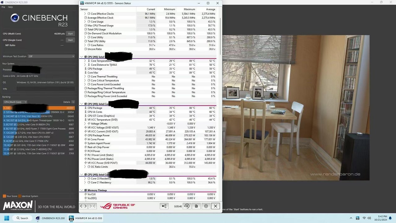 [21/10/2024] 285K im Cinebench R23