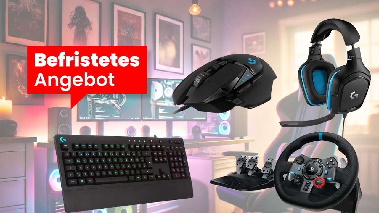 Amazon haut Logitech raus: Gaming-Mäuse, Tastatur, Headset, Lenkrad & Co. bis zu 56% unter UVP