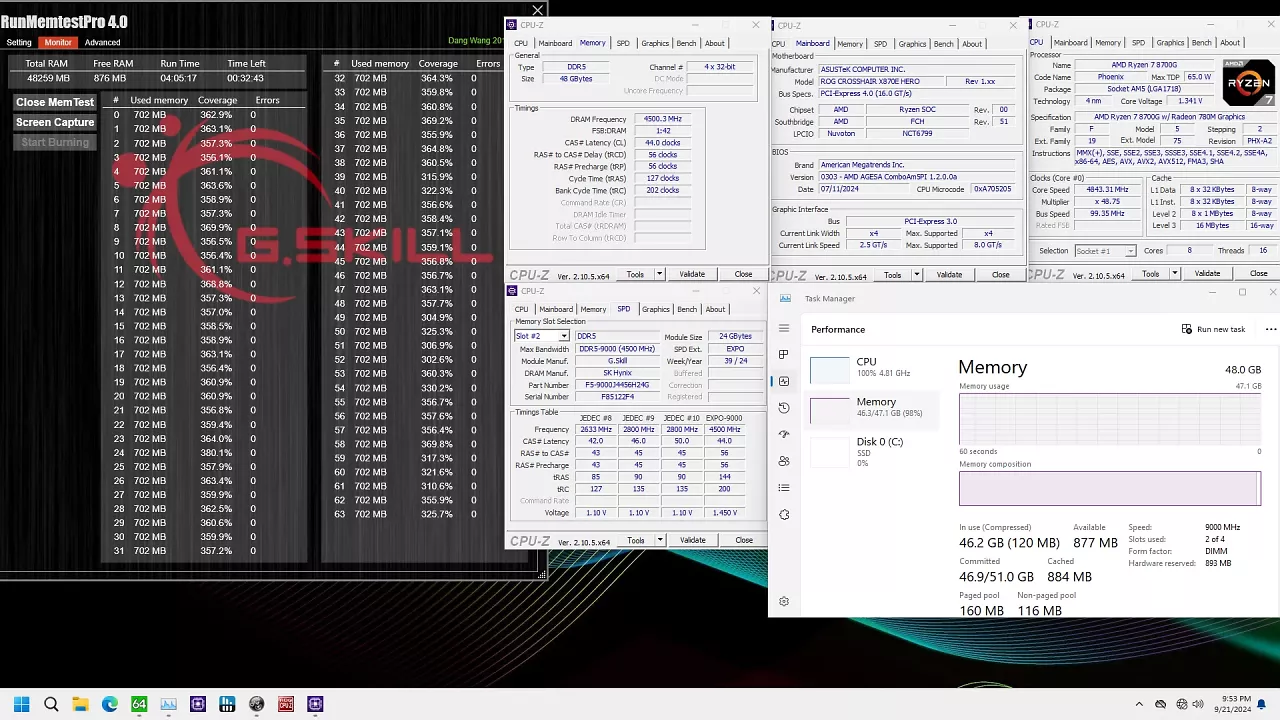 [03/10/2024] DDR5-9000 CL44