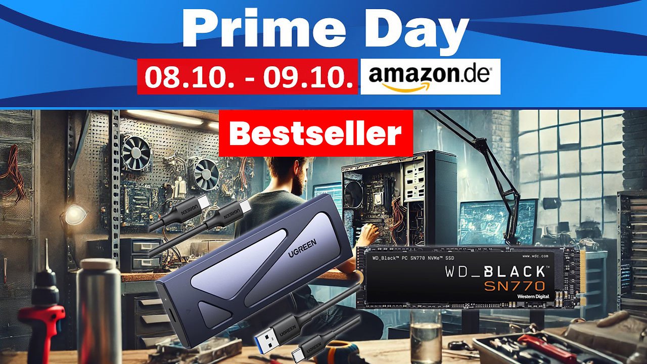 [09/10/2024] Ugreen USB-C-SSD Adapter und WD Black SSDs im Sale an den Prime Deal Days