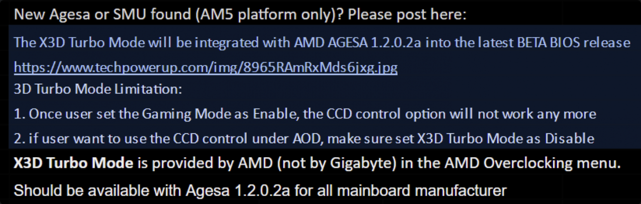 [22/10/2024] X3D Turbo Mode