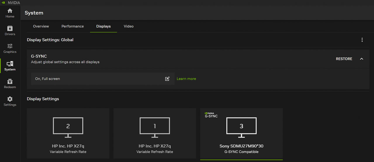 G-Sync Controls