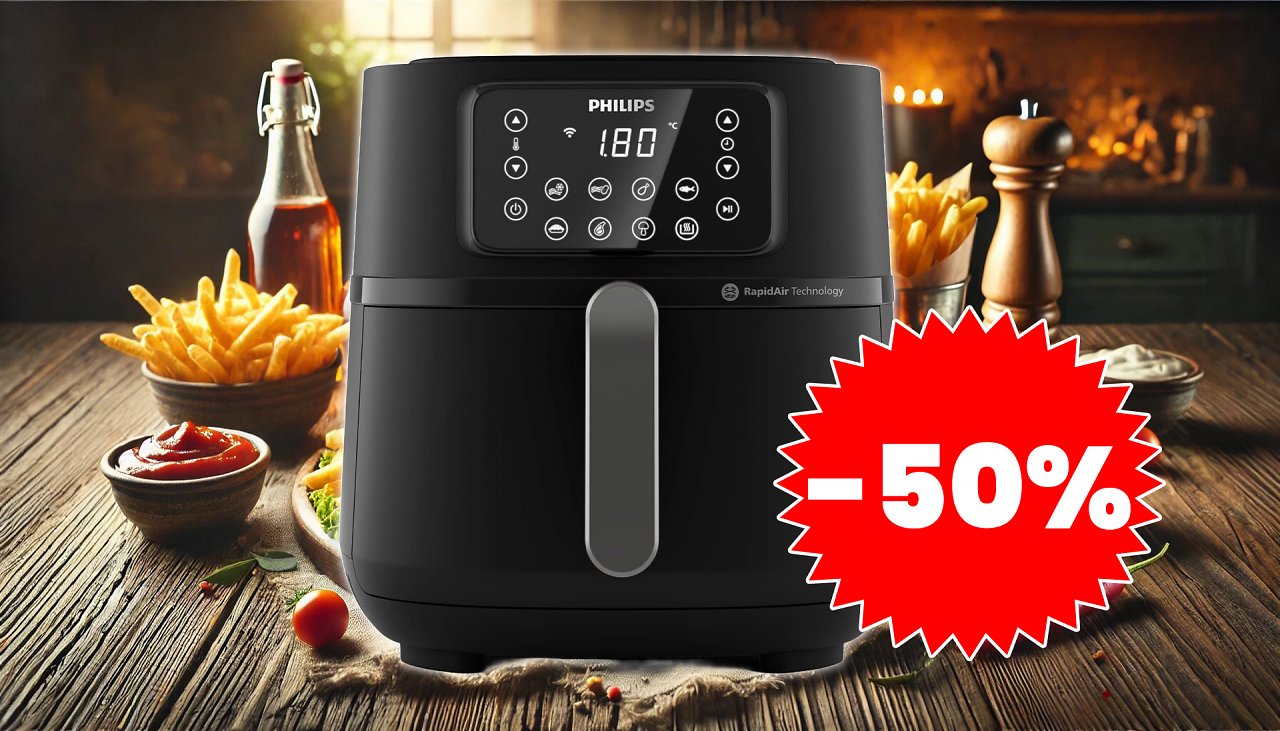 [09/10/2024] Ninja & Tefal ohne Chance: 50 % Rabatt auf Philips Airfyer 5000 Serie XXL am Prime Day