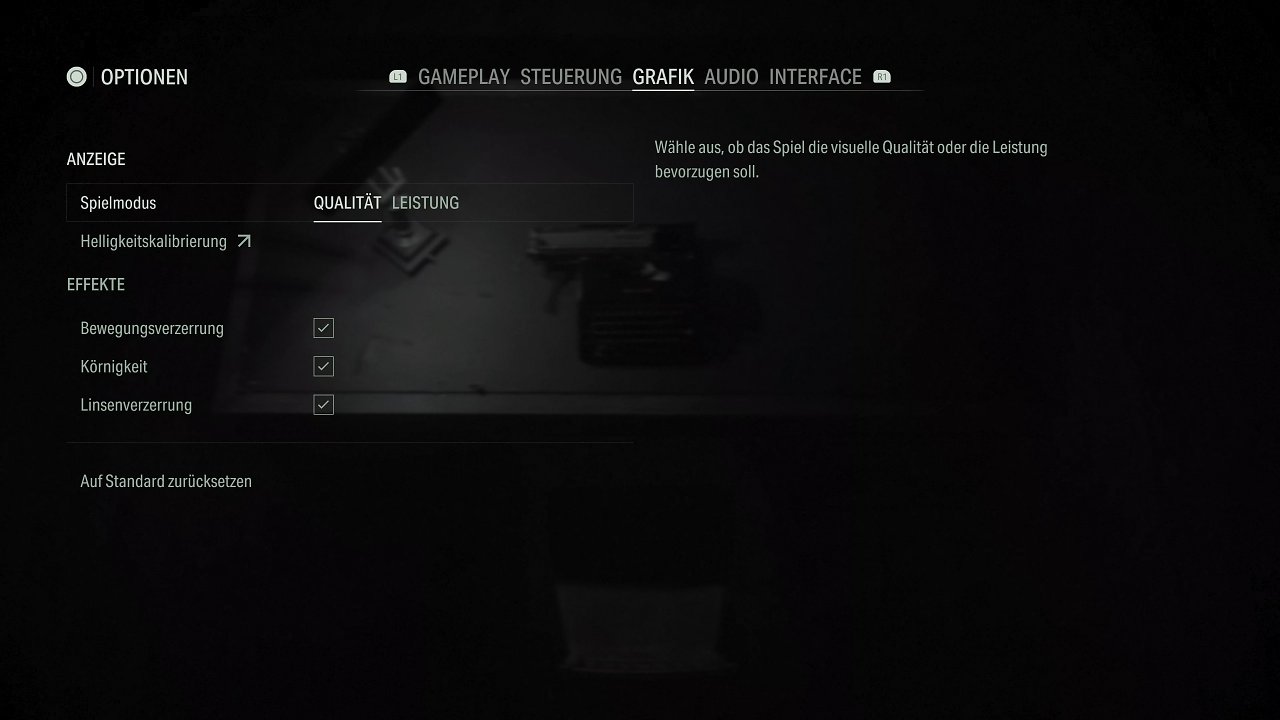 [06/11/2024] Alan Wake 2: PS5 Pro Grafikmenü