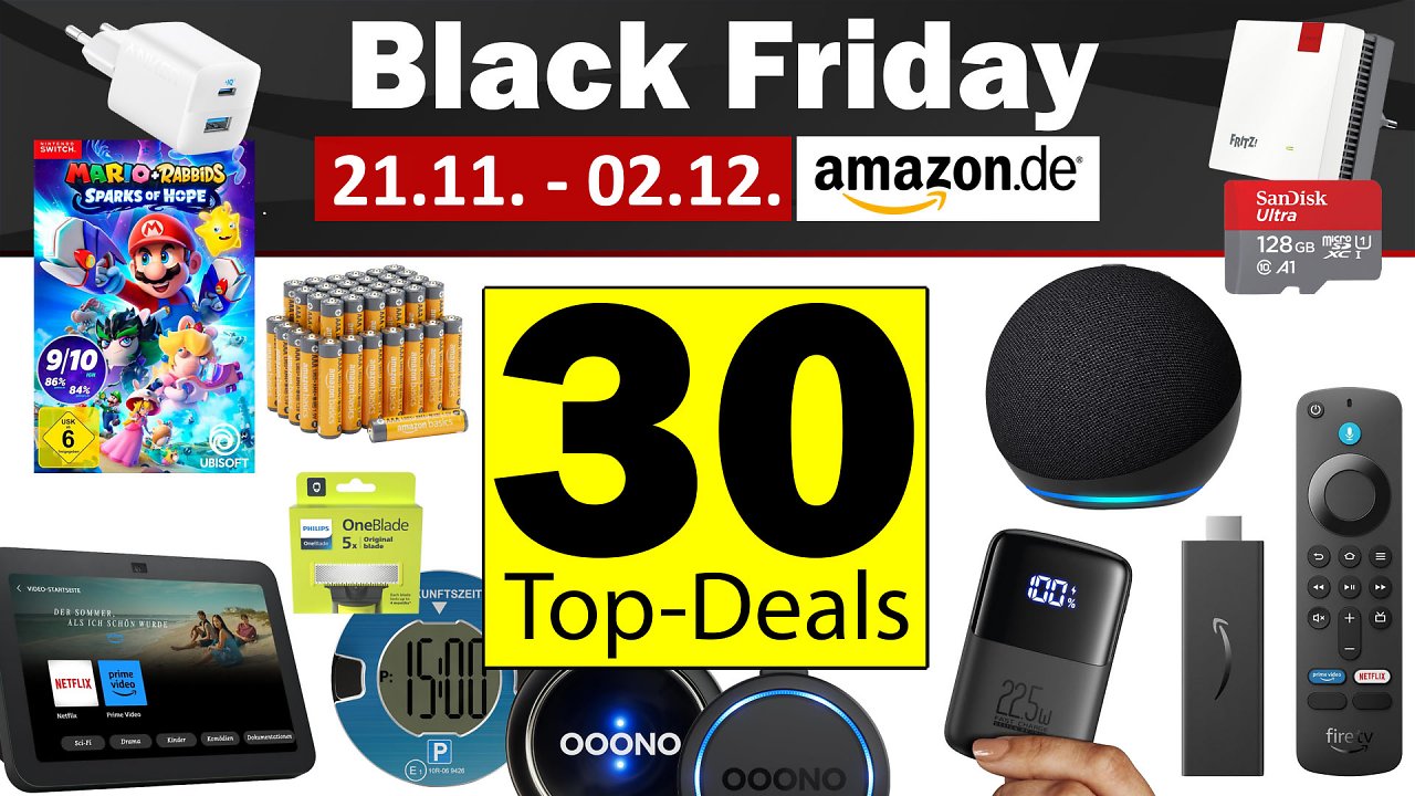 [21/11/2024] Amazon Black Friday: Liste mit den 30 WIRKLICH besten Deals 2024