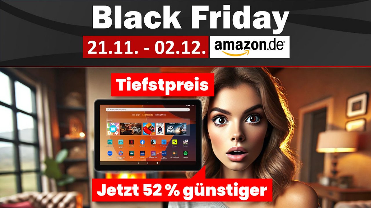 [21/11/2024] Amazon Fire HD10 Tablet Tiefstpreis-Deal zum Black Friday
