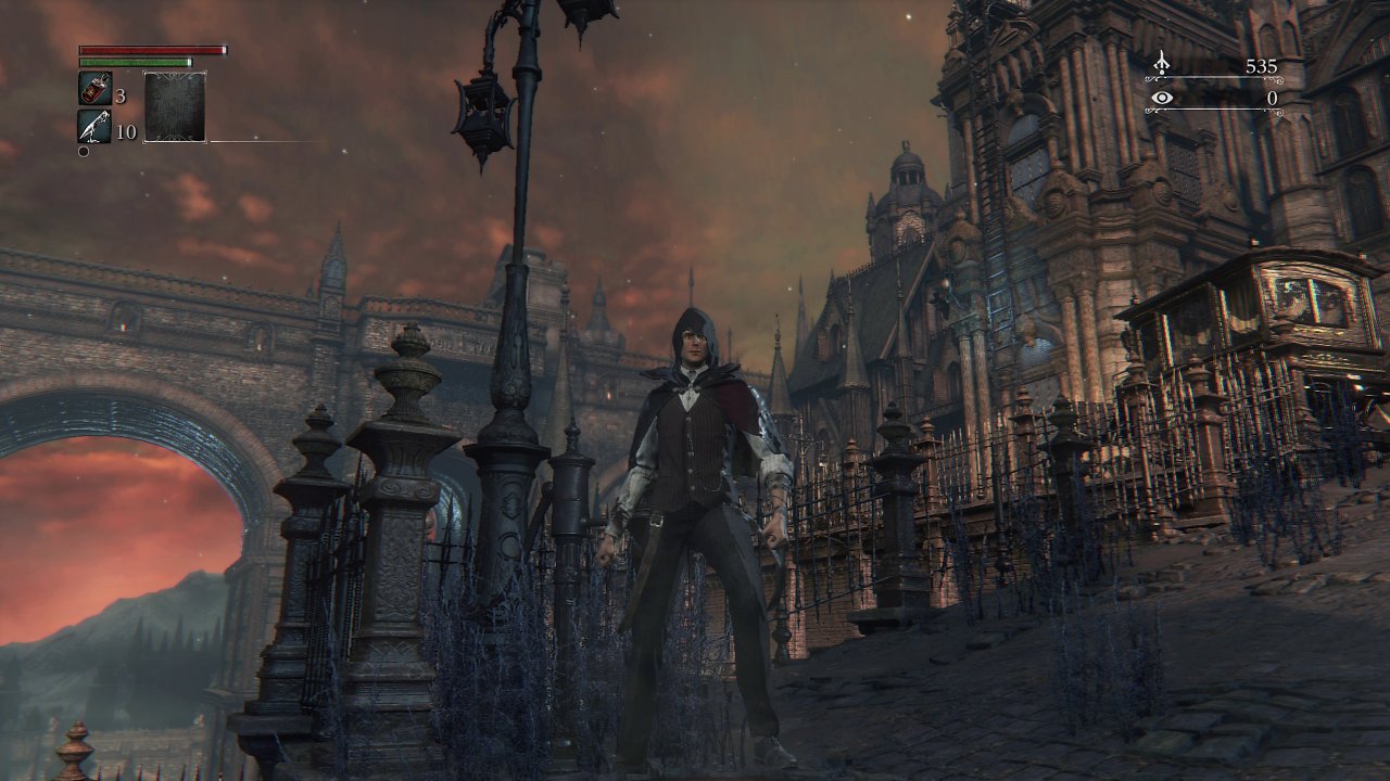 Bloodborne als PS4-Beispiel. Hier mit der Standard-PS5.