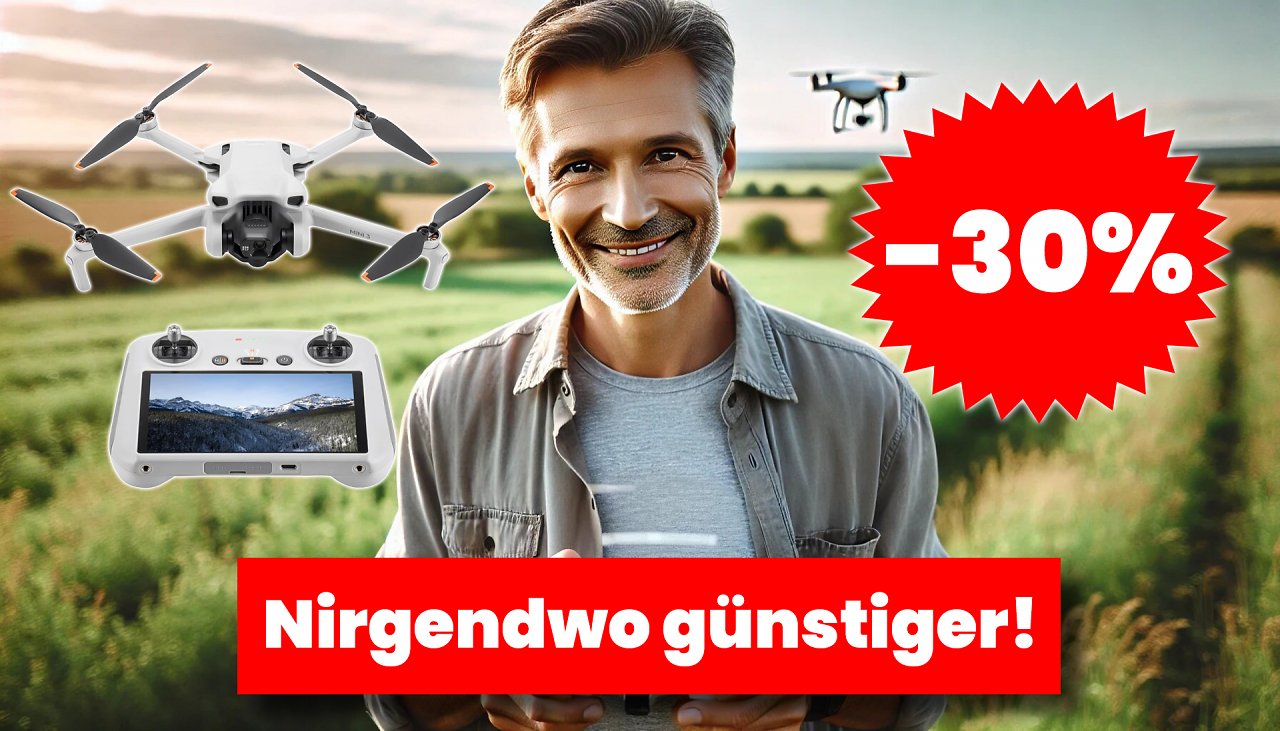 [12/11/2024] Bestpreis-Deal für 4K-Drohne: DJI Mini 3 mit Fernbedienung um 30 % reduziert - nirgendwo günstiger