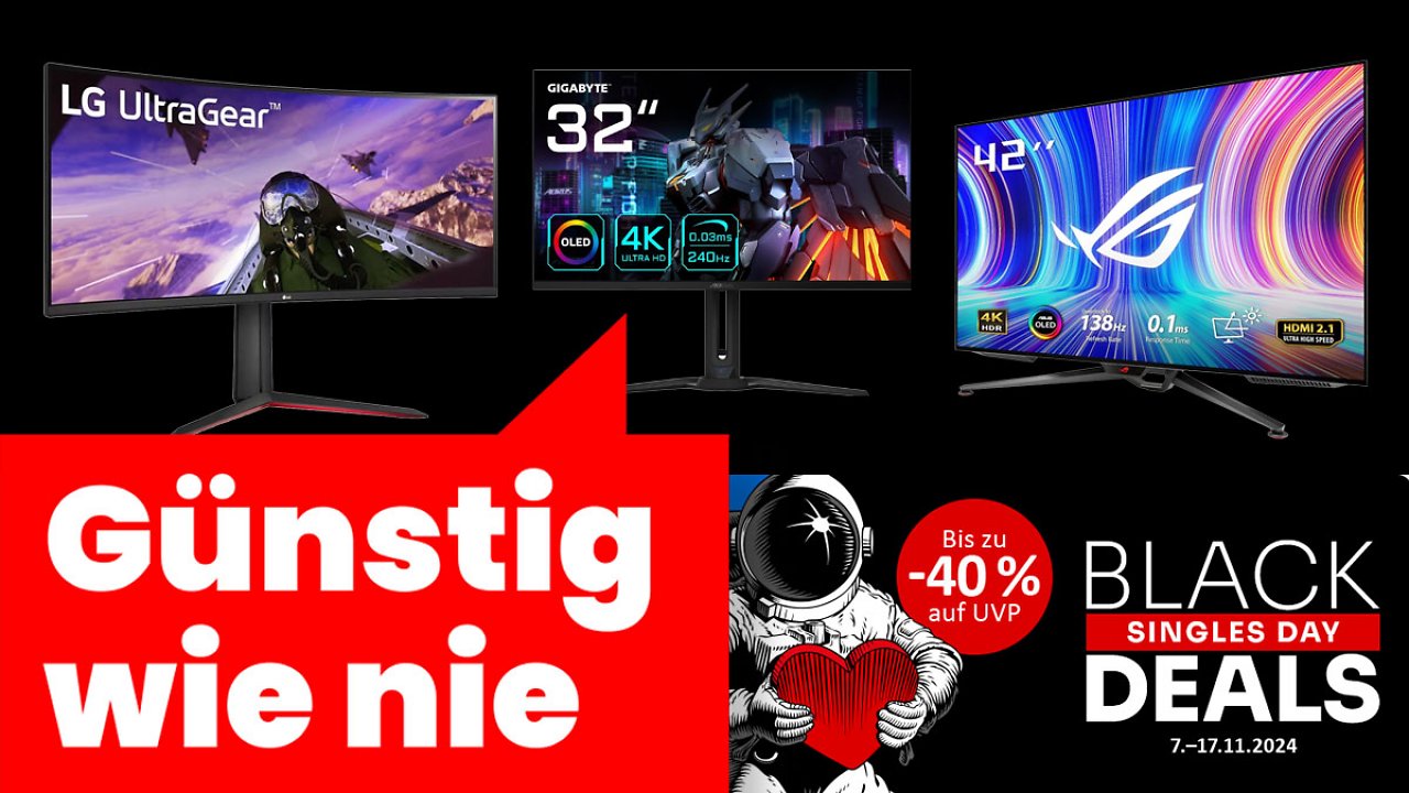 Single Day Deals bis -50%: Gaming-Monitore von Asus, LG und Gigabyte günstig wie nie - Amazon kontert Computeruniverse