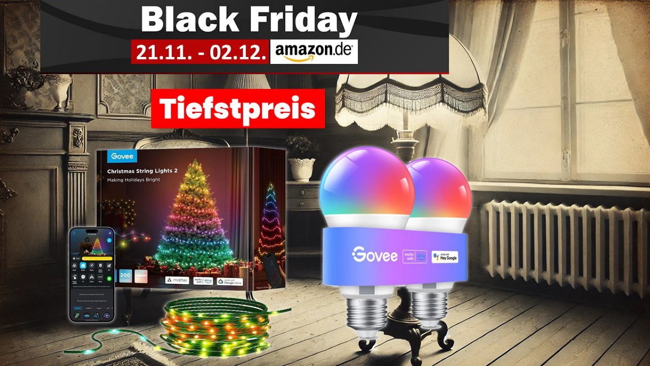[28/11/2024] Govee Weihnachtslichterkette, Glühbirnen und mehr - Deals zum Black Friday Day