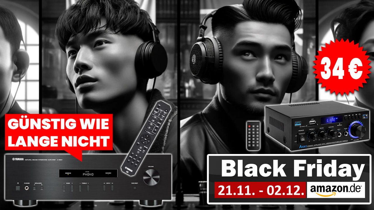 [23/11/2024] Yamaha oder China? Amazons Platz 1 HiFi Verstärker kostet am Black Friday 168 €, 34 die Nr. 2