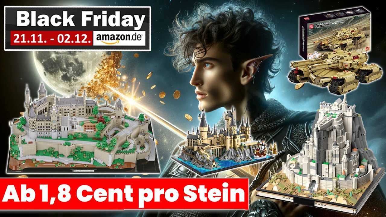 [27/11/2024] Flieht, ihr Mondpreise: Minas Tirith, Hogwarts, Burg Hohenzollern & Mammutpanzer ab 1,8 Cent pro Klemmbaustein (Black Friday)