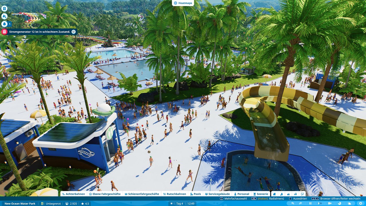 Planet Coaster 2 Raytracing GI an on 2