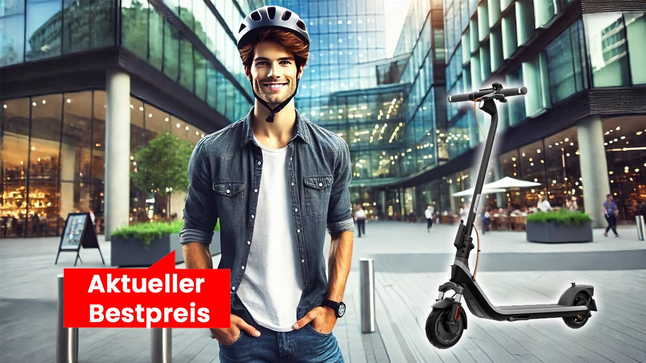 [26/11/2024] Segway-Ninebot E2 D II - E Roller mit Straßenzulassung, e Roller mit Federung & Blinker, 20 km/h, 450W Leistung, 25km Reichweite, 90kg Tragkraft, E-Scooter für Erwachsene, Scooter klappbar, App Amazon Angebot