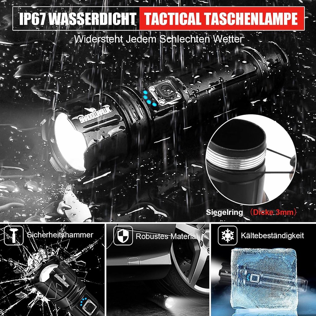 Als taktische Taschenlampe hebt sich die Shadowhawk von billigeren Geräten ab.