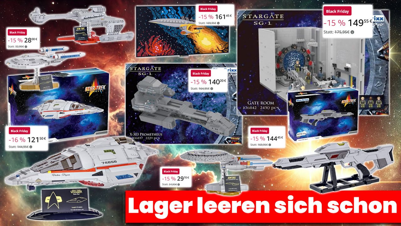 [22/11/2024] Deal: Stargate Torraum, Schiffe & etliche Star-Trek-Sets von Bluebrixx kurz unter Vergleichspreis