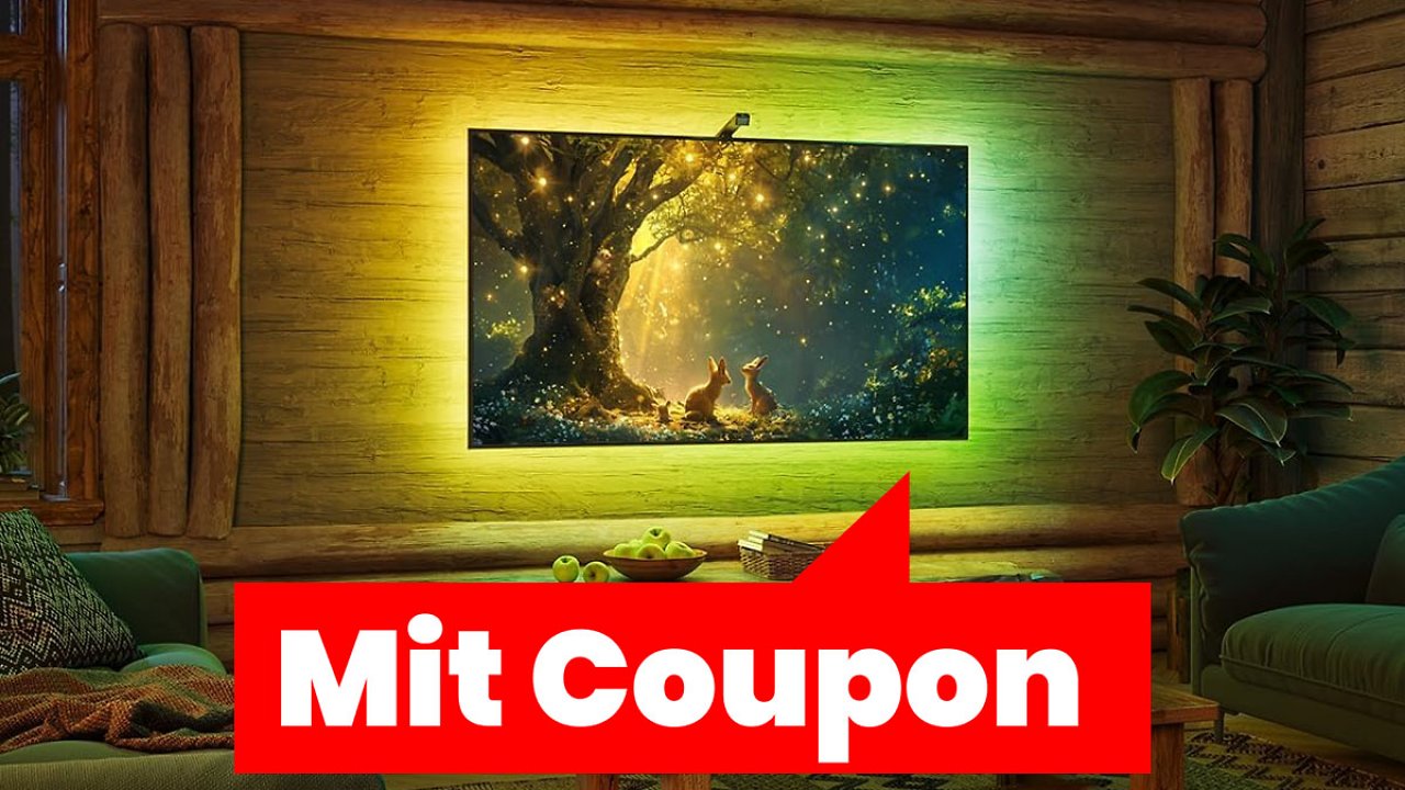 Blitz-Deal: 25%-Coupon bei "Ambilight" zum Nachrüsten - jetzt unter 70€ und für alle Fernseher von LG, Samsung, Sony & Co. geeignet