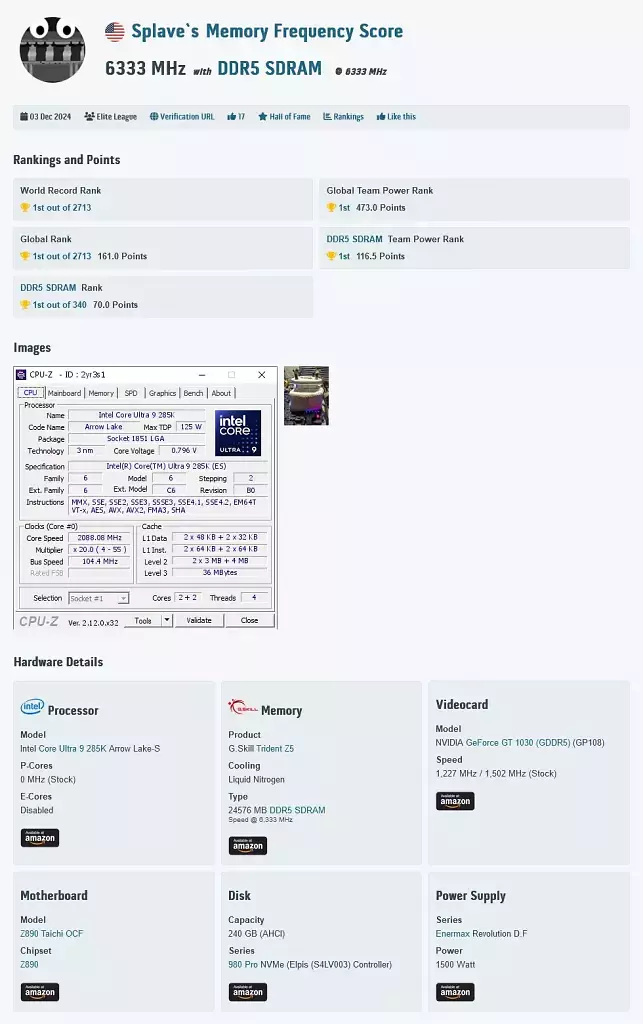 [04/12/2024] DDR5-12666