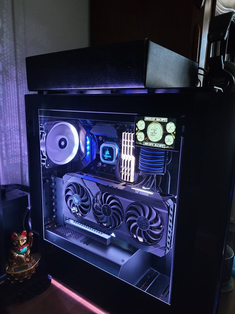 [06/12/2024] 9595: Case: Corsair Obsidian 500D RGB SE Premium, NT: Seasonic Prime Platinum 750W, Mobo: ASRock Z490 Taichi, RAM: GSkill TridentZ DDR4 4200 MHz 4x8 GB 16-16-16-38 CR2, SSD/M.2: SSD Crucial MX500 500 MB, SSD Crucial MX500 1000 MB, 3 x Samsung M.2 NVMe 970 EVO Plus 2 TB, CPU: Intel i7 10700K LGA1200 @4,8 GHz @VCore 1,2V, Graka: ASUS TUF Gaming Radeon RX 7800 XT OG Edition OC 16 GB, AiO: Corsair H150i PRO 360 mm&nbsp; (5)