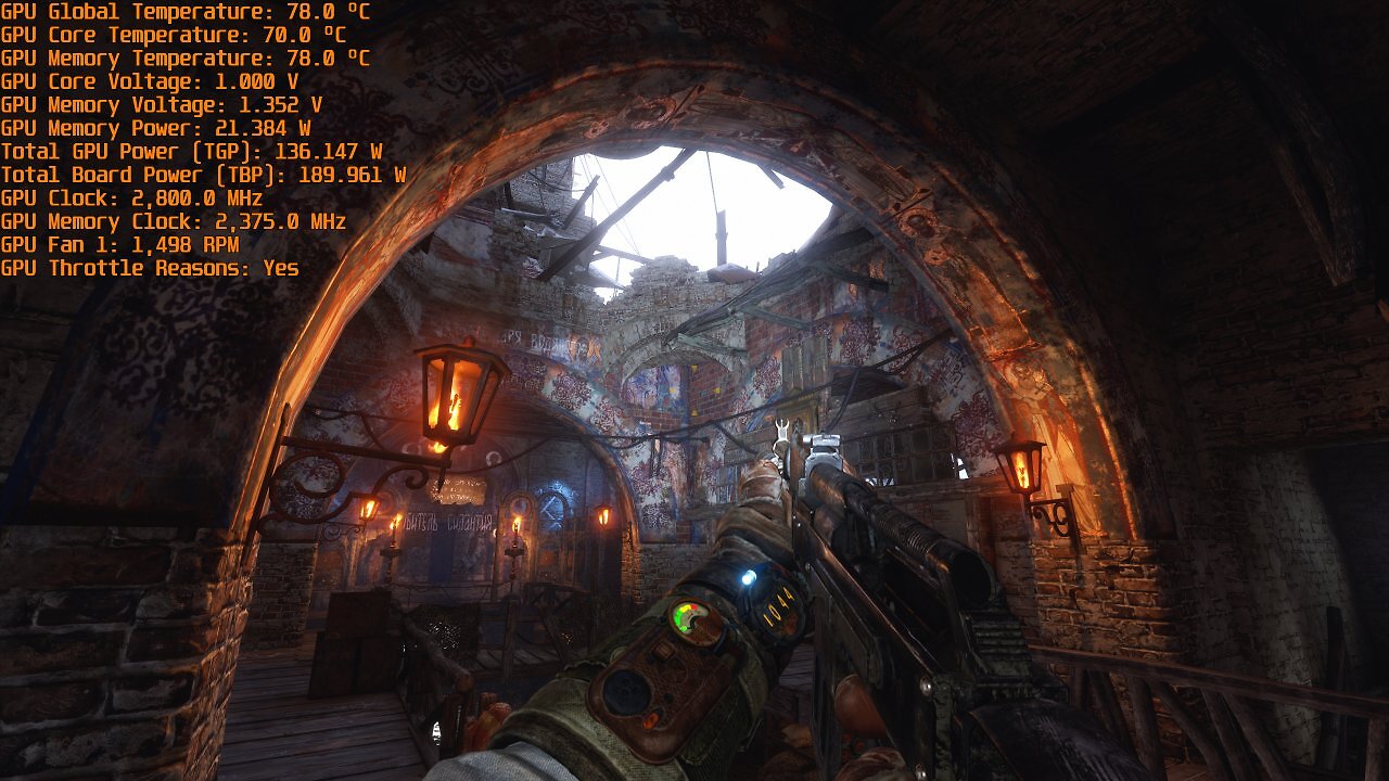 [11/12/2024] Arc B580 - Metro Exodus EE Hwinfo Sensors @ RTSS Overlay