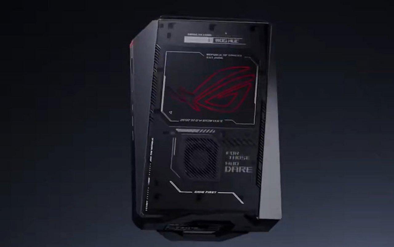[29/12/2024] Ein zweiter Screenshot der verführten Asus-Ankündigung zeigt das Design der Seitenabdeckung.