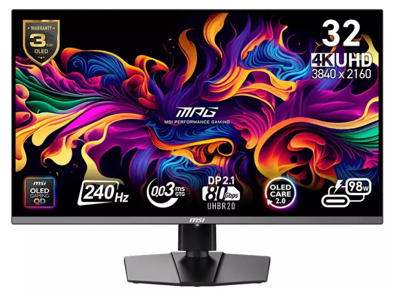[03/12/2024] MPG 322URX QD-OLED: MSI zeigt ersten Monitor mit UHBR20