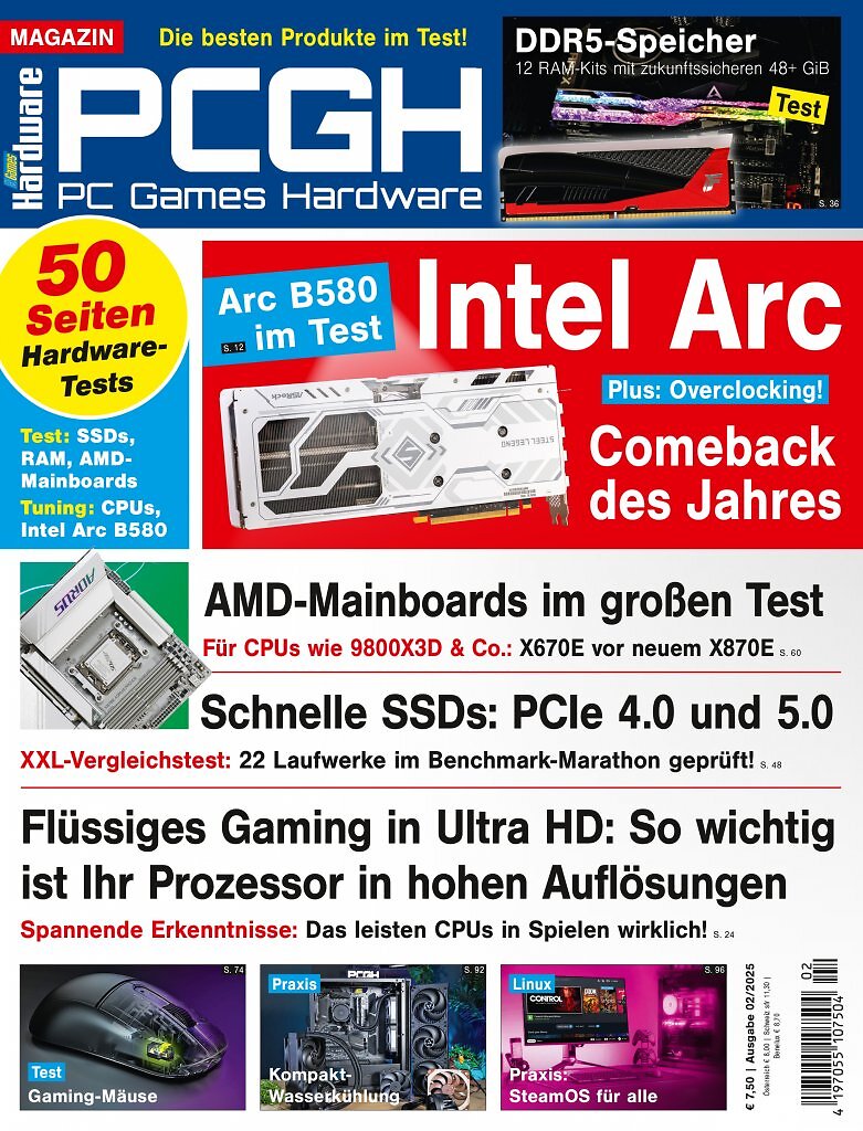 [17/12/2024] Magazin-Cover der PCGH-Ausgabe 02/2025.