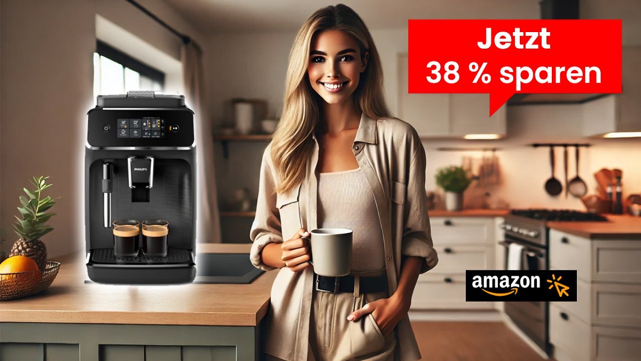 [16/12/2024] PHILIPS Serie 2200 Kaffeevollautomat – 2 Kaffeesorten, Klassischer Milchaufschäumer, Intuitives Touchdisplay, 100% Keramikmahlwerk, mattes Schwarz (EP2220/10) Amazon Angebot