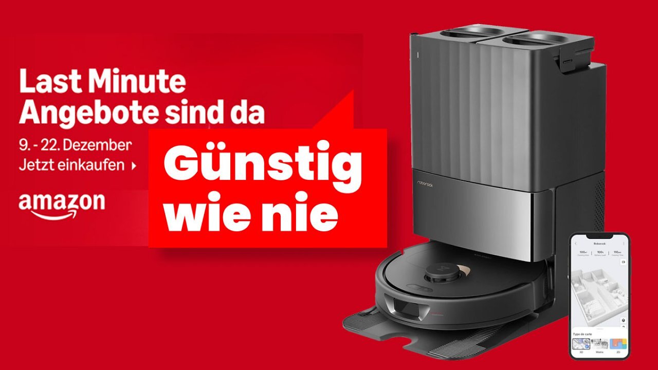 Tiefstpreis-Deal: Roborock Saugroboter günstiger als am Black Friday - 330€ Rabatt bei Amazon Last Minute Angeboten