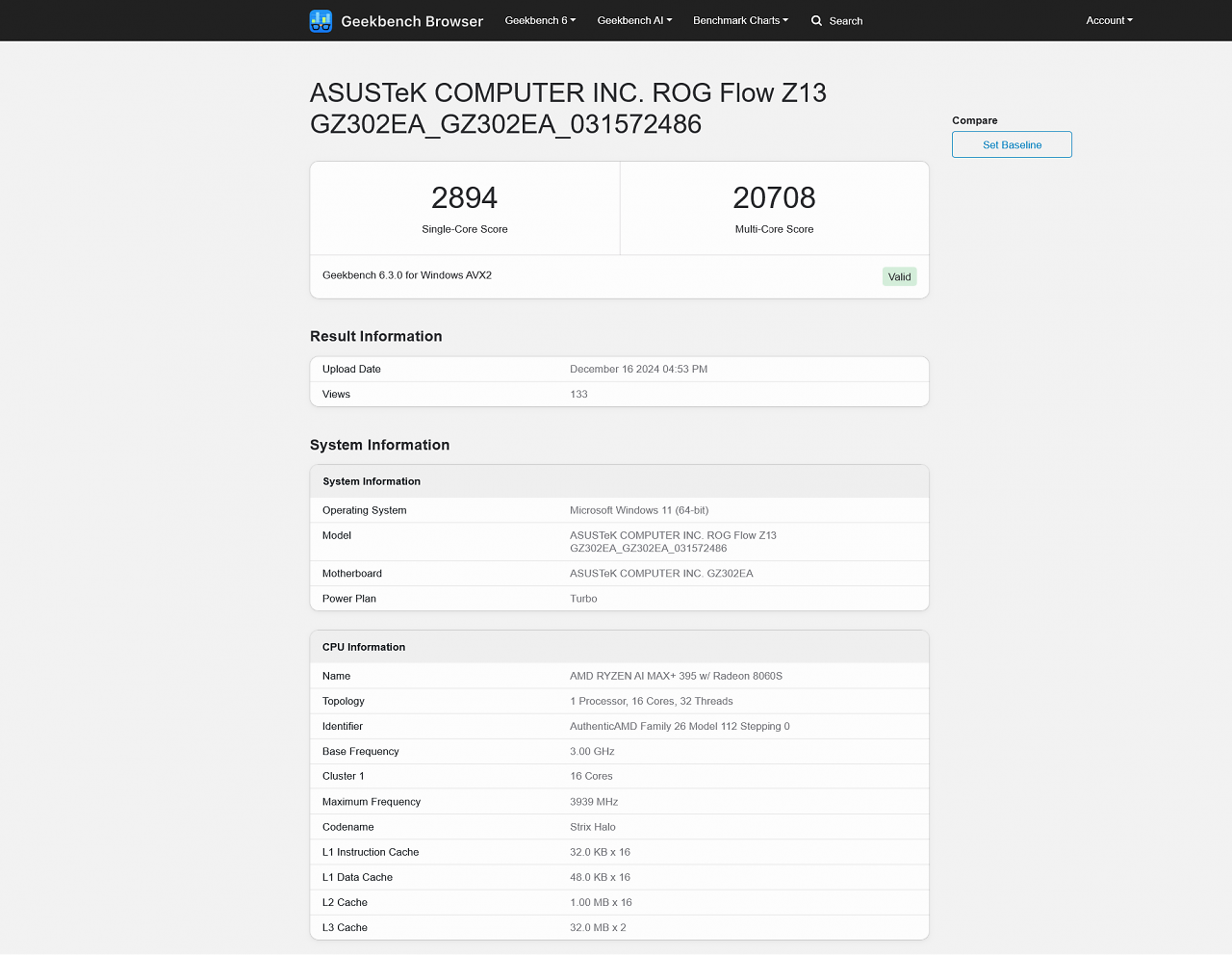 [17/12/2024] Geekbench