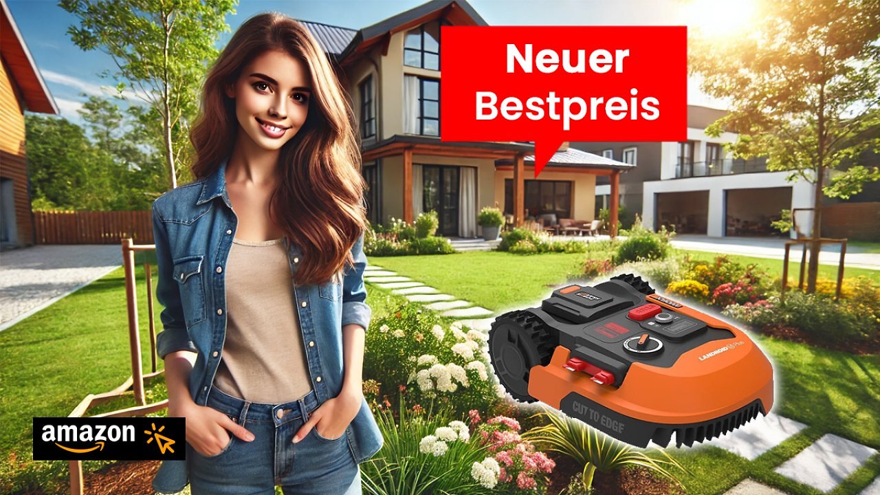 [19/12/2024] WORX Landroid Plus WR165E Mähroboter mit Begrenzungskabel für Gärten bis 500m² (AIA Navigation, App Steuerung, WLAN, Bluetooth und schwimmendem Mähwerk - max Steigung: 35%) Amazon Angebot