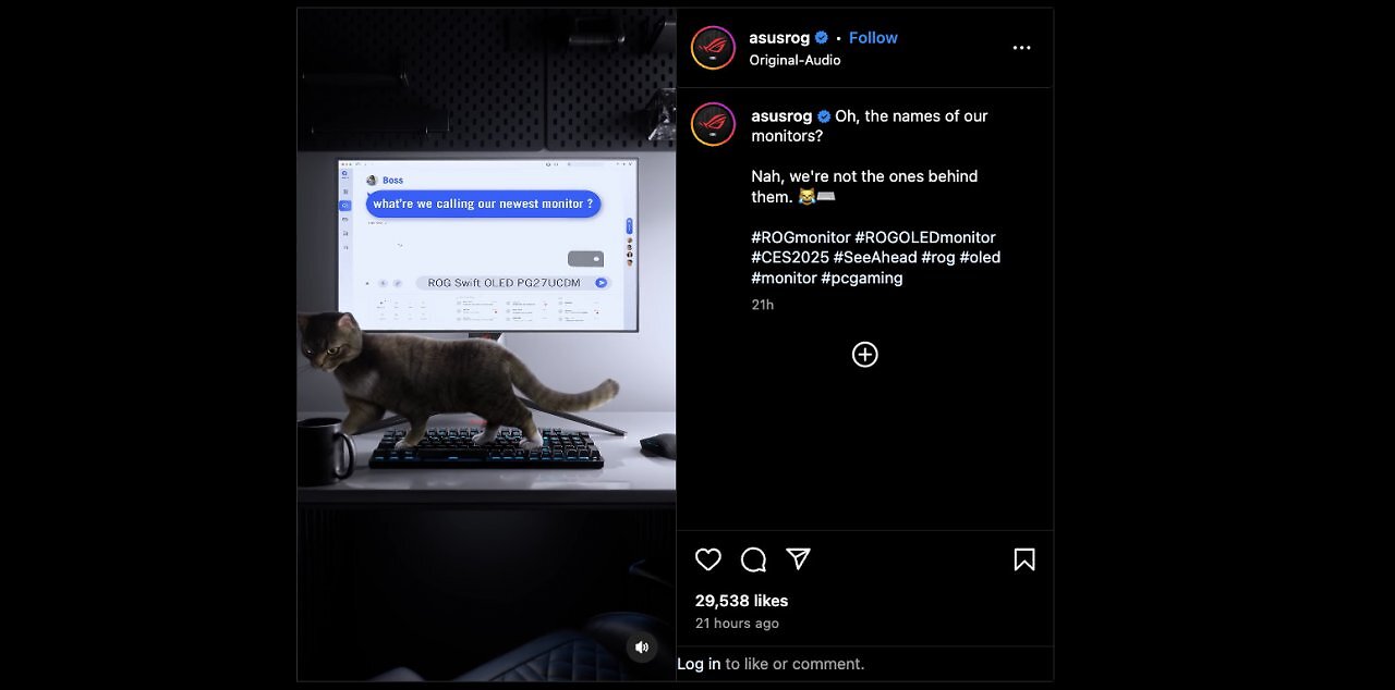 [06/12/2024] Erster 27-Zoll 4K OLED Monitor: Asus teasert PG27UCDM in sozialen Medien an