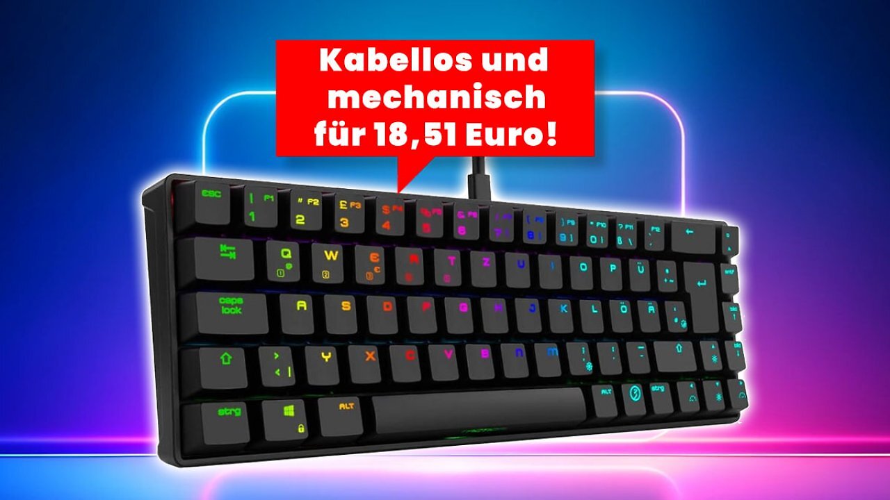 [30/12/2024] Kein Witz! Amazon verschleudert mechanische, kabellose Tastatur für 18,51 Euro
