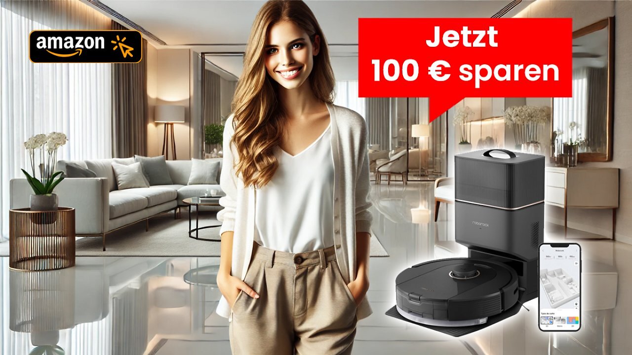 [13/12/2024] roborock Q5 Pro+ Staubsauger Roboter mit Absaugstation, DuoRoller-Bürste, 5500Pa Saugkraft, 2,5L Staubbeutel, 180mL Wassertank, Wischroboter PreciSense-LiDAR-Navigation App/Alexa, Schwarz Amazon Angebot