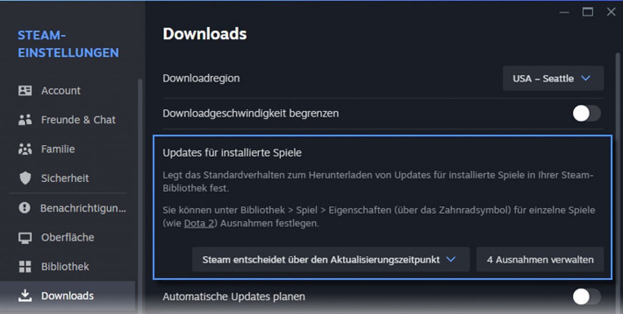 [12/12/2024] Im Steam-Beta-Client vom 11. Dezember 2024 gibt es neue Optionen in den Einstellungen unter 