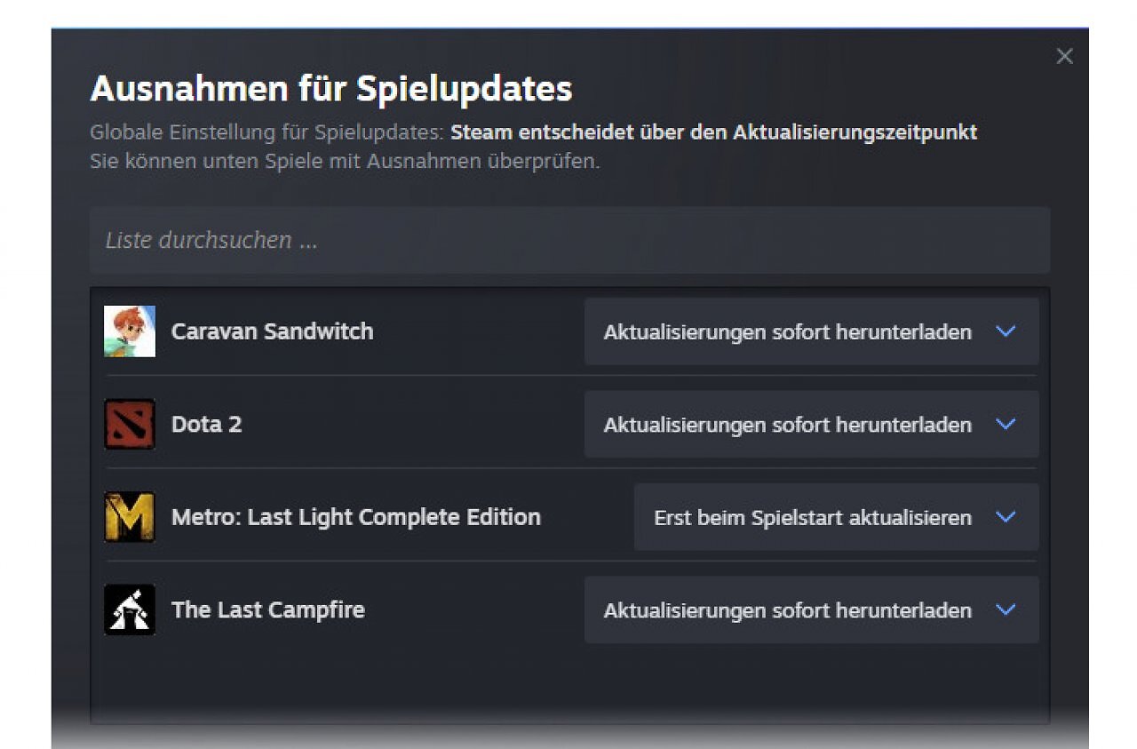 [12/12/2024] In den allgemeinen Steam-Einstellungen gibt es unter 