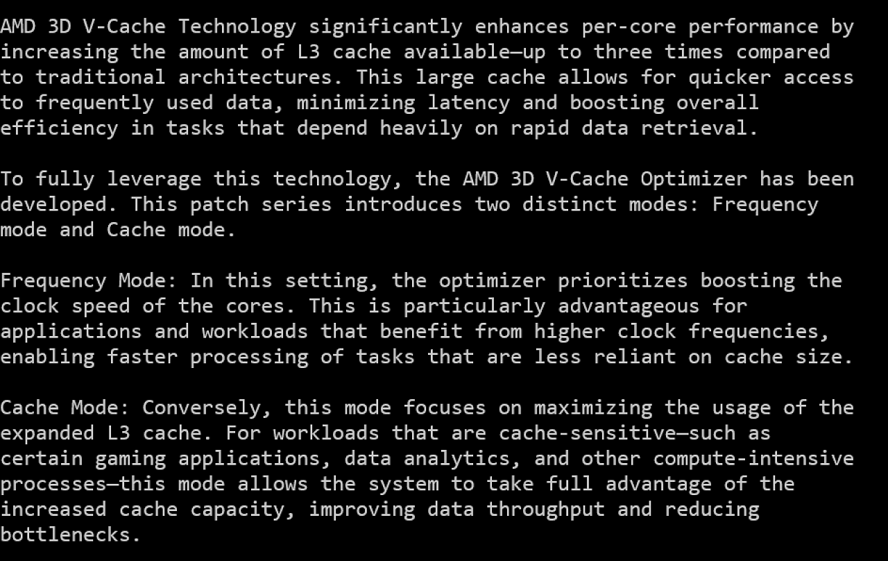 [20/01/2025] 3D V-Cache Performance Optimizer