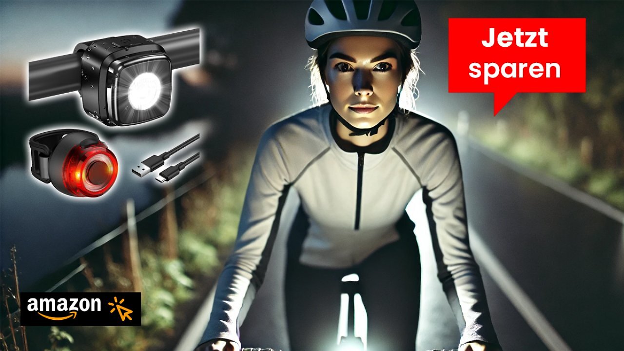 [09/01/2025] Apkezel LED Fahrradlicht Set, StVZO Zugelassen Fahrradlicht Vorne+Rücklicht Fahrrad Fahrradbeleuchtung Set, 600mAh Fahrradlicht USB Aufladbar, IPX5 Wasserdicht Fahrrad Lichter LED Set Amazon Angebot