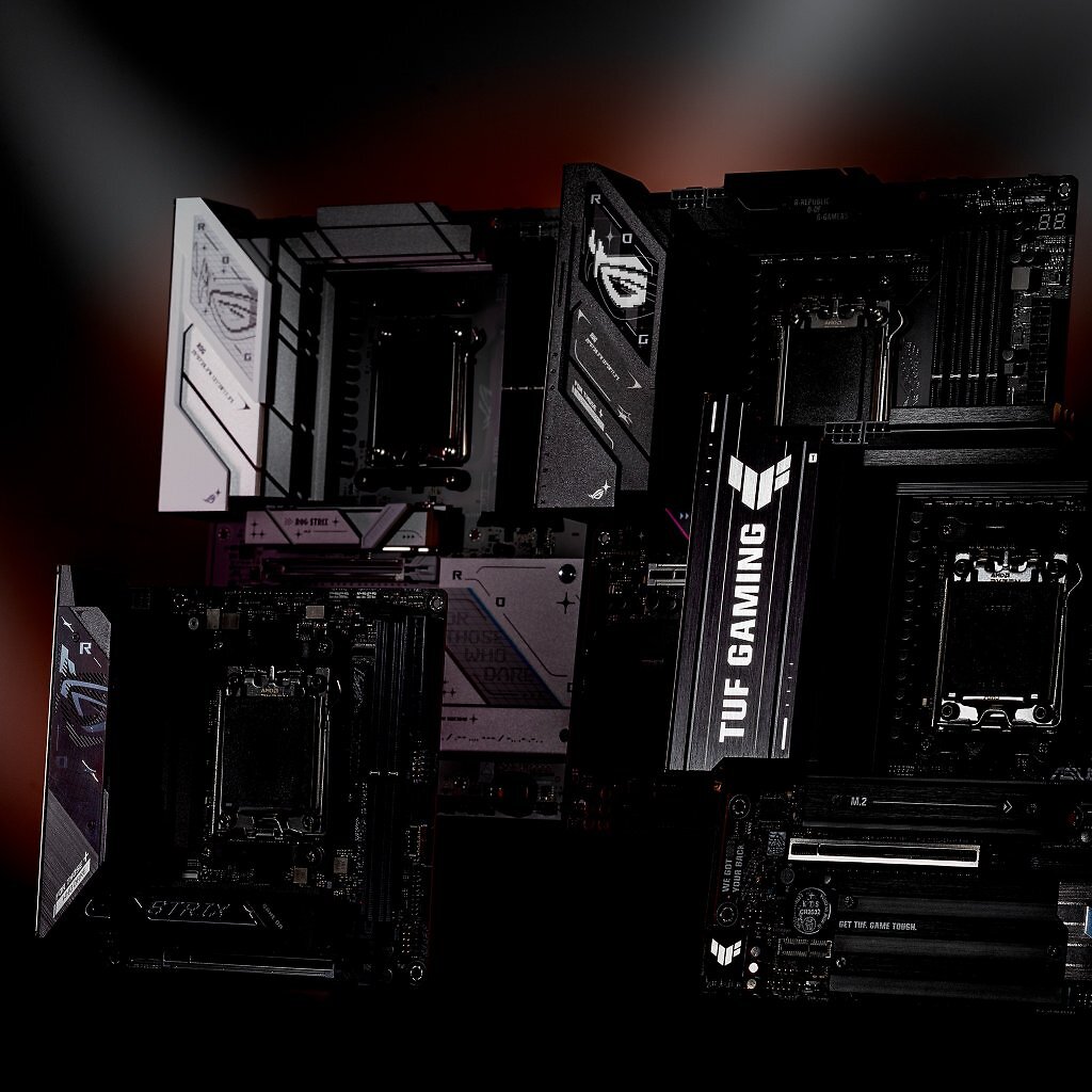 [01/01/2025] Auf dem von Asus veröffentlichten Teaser sind vier Mainboards zu sehen - eins davon im ITX-Format.