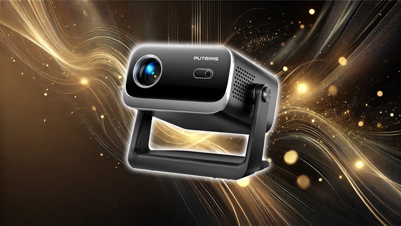 [26/01/2025] Beamer【Elektrischer Fokus/Auto Trapezkorrektur】 WiFi Bluetooth Tragbarer Mini Projektor Full HD 1080P unterstützt, staubdichter LED Beamer 145° Drehbarer 50% Zoom für Heimkino/Outdoor Handy Beamer Amazon Angebot