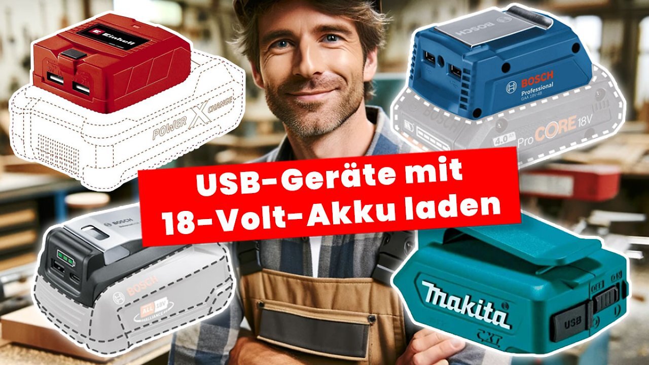 [09/01/2025] Ob Bosch, Einhell oder Makita: Diese USB-Akku-Adapter für Smartphone & Co. sind genial