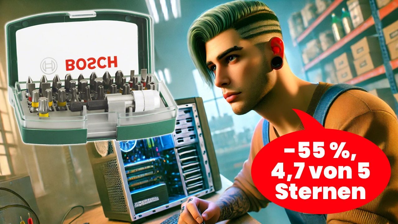 [11/01/2025] Bastler-Deal: 32-tlg. Bit Set von Bosch mit PZ, Torx uvm. schraubt Amazon für 5,89 € raus
