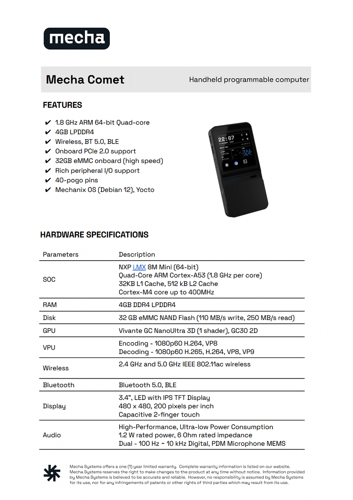 [17/01/2025] Mecha Comet