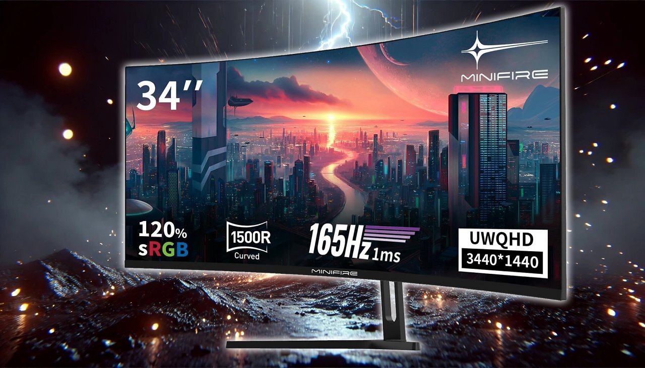 [29/01/2025] Gaming-Monitor-Deal: Minifire 34 Zoll UWQHD mit 165 Hz jetzt 30 % günstiger!