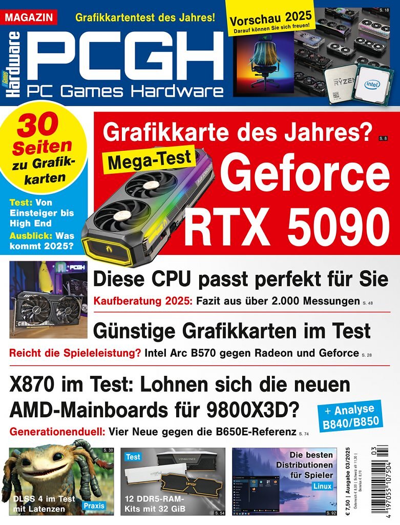 [31/01/2025] Magazin-Cover der PCGH-Ausgabe 03/2025.