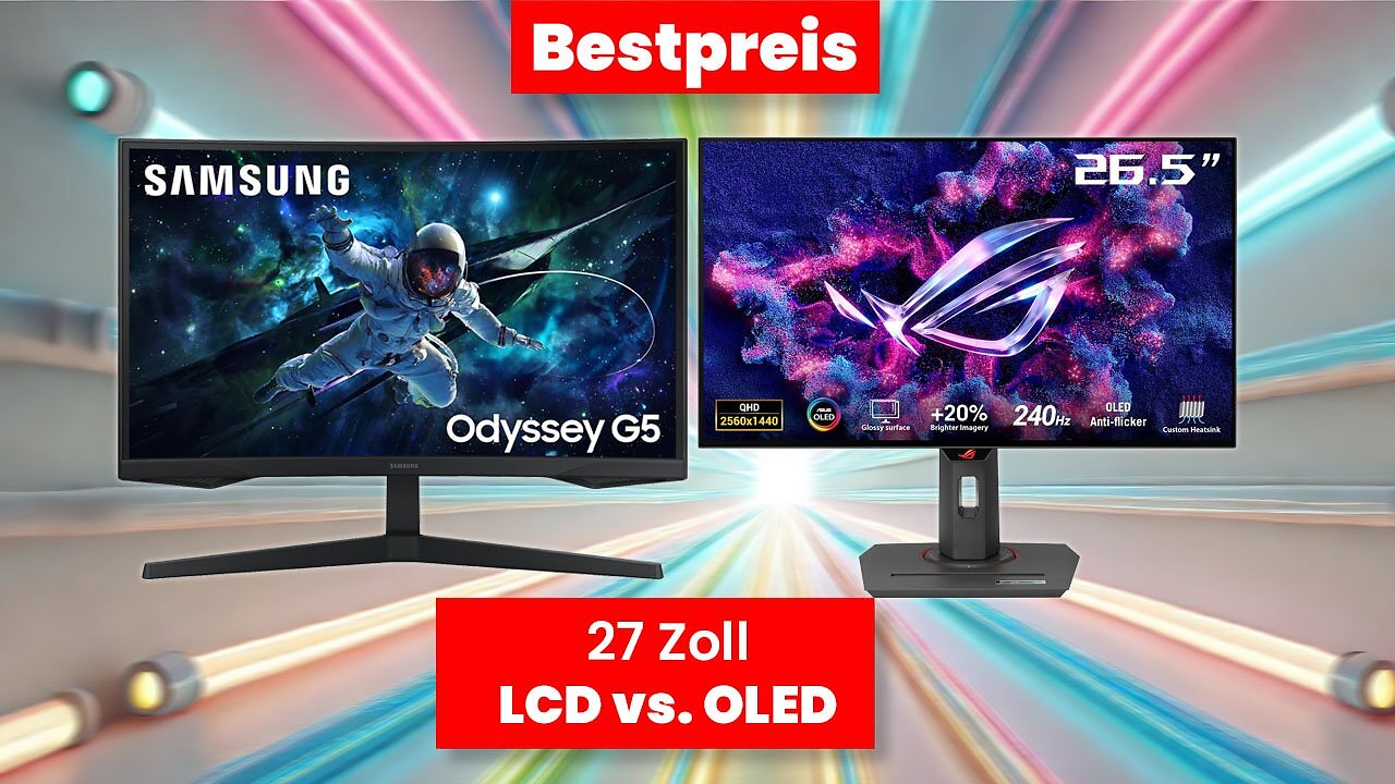 [09/01/2025] Samsung Odyssey G5 Monitor vs. Asus ROG OLED-Monitor Deal 01 2025